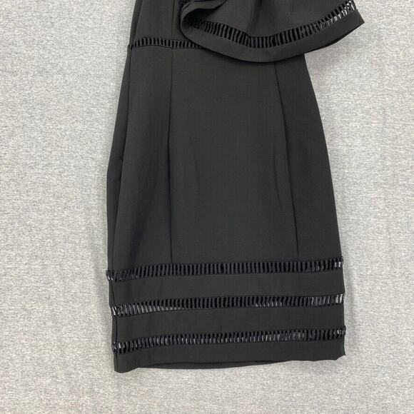 Endless Rose Dress Womens Small Black One Shoulder Ruffled Cut Out Hemline - Picture 5 of 11